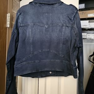 NWT Torrid Size 3, Indigo French Terry Moto DENIM Jacket